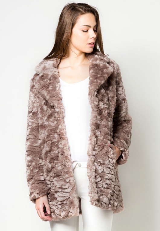 Mink Boyfriend Faux Fur Coat by Dorothy Perkins